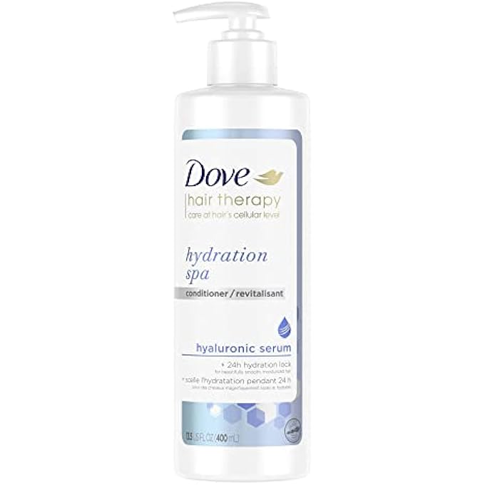 Dove HAIR THERAPY CONDITIONER FOR DRY HAIR HYDRATION SPA HAIR CONDITIONER WITH HYALURONIC SERUM 13.5 FL OZ - Image 2